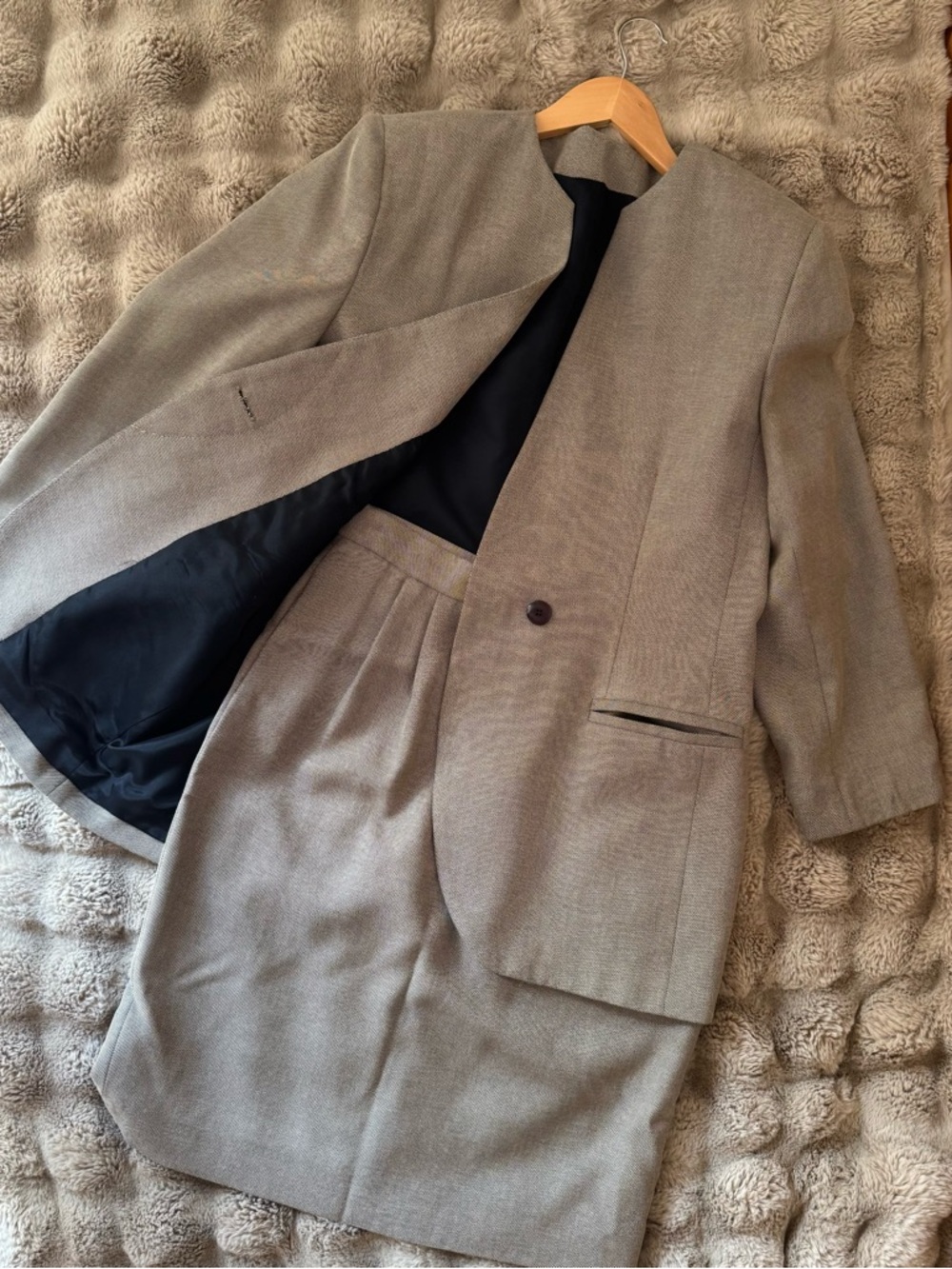 Women's Two-Piece Blazer and Skirt Suit